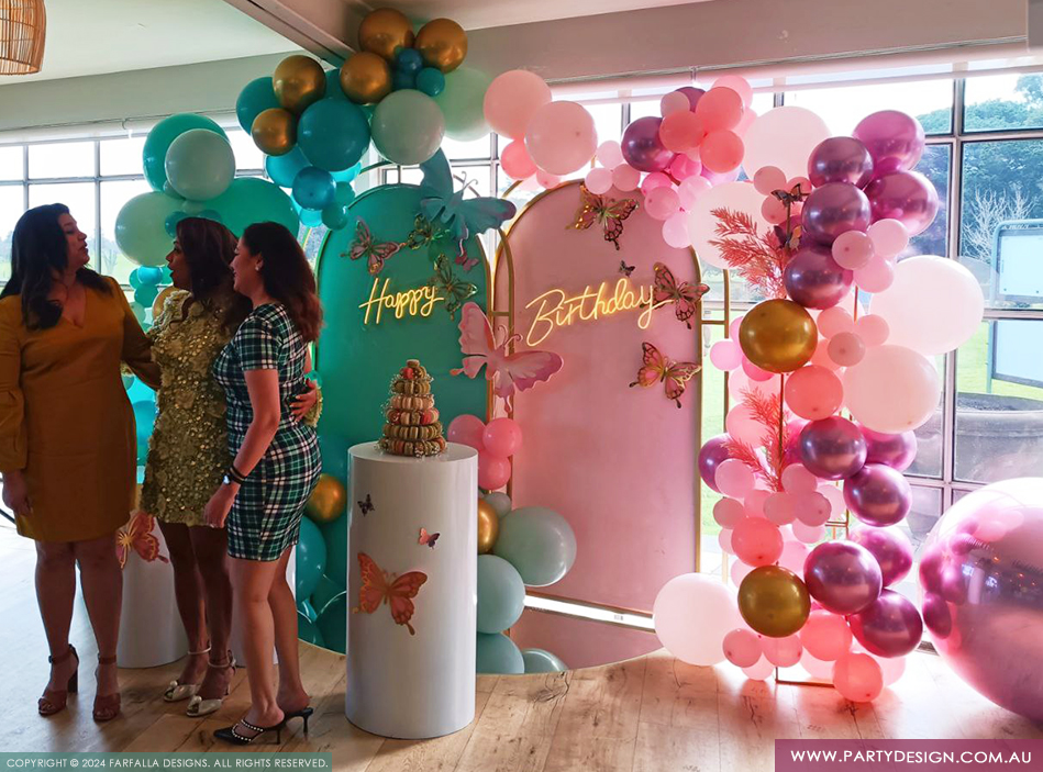 Gold, Pink, Mint and Teal.