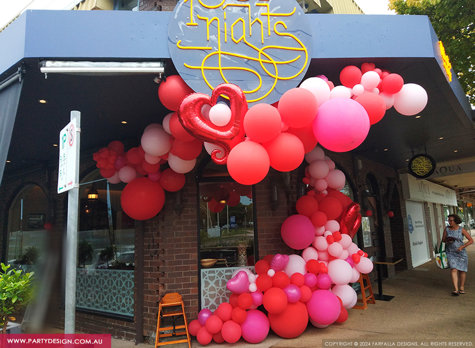Birthday Party. Gold and Blue Baloons