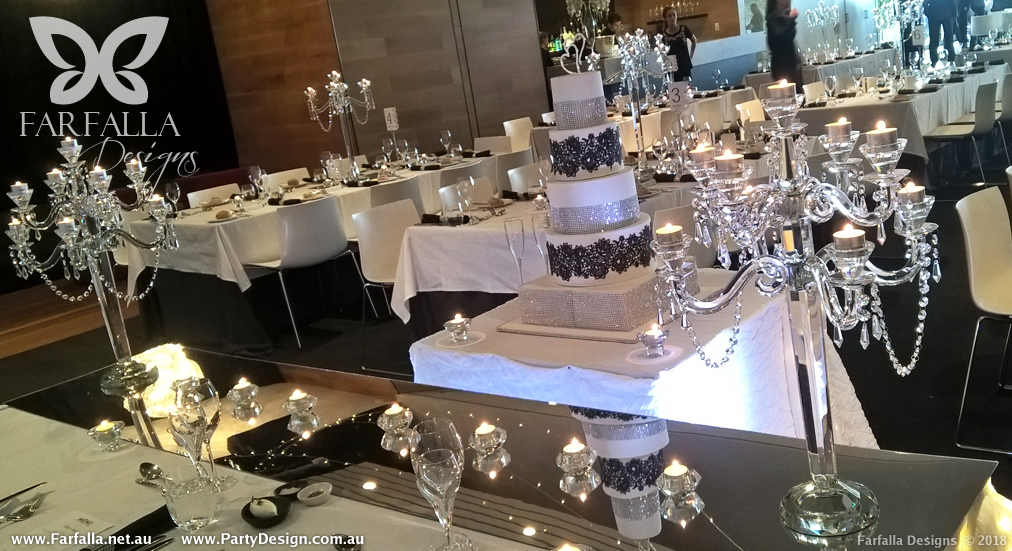 Photo 87.  <b>Encore St Kilda: Mirror Runner, Crystal Candelaras 9 arms</b>