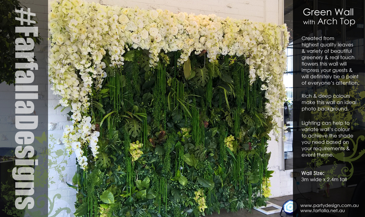 Photo 26.  <b>Greenery Wall with White Arch Top</b>