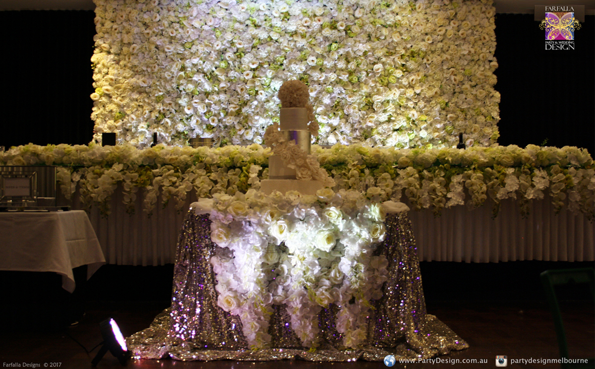 Photo 57.  <b>Lakeside Receptions: Flower Wall</b>