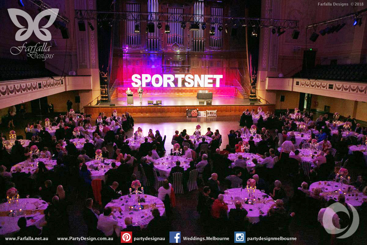 Photo 76.  <b>Melbourne Town Hall: Crystal Candelabras with Floral Tops</b>