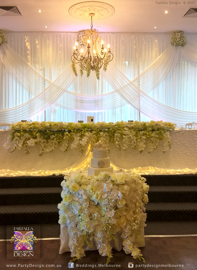 Photo 49.  <b>Classic White Backdrop, Bridal and Cake Table Styling</b>