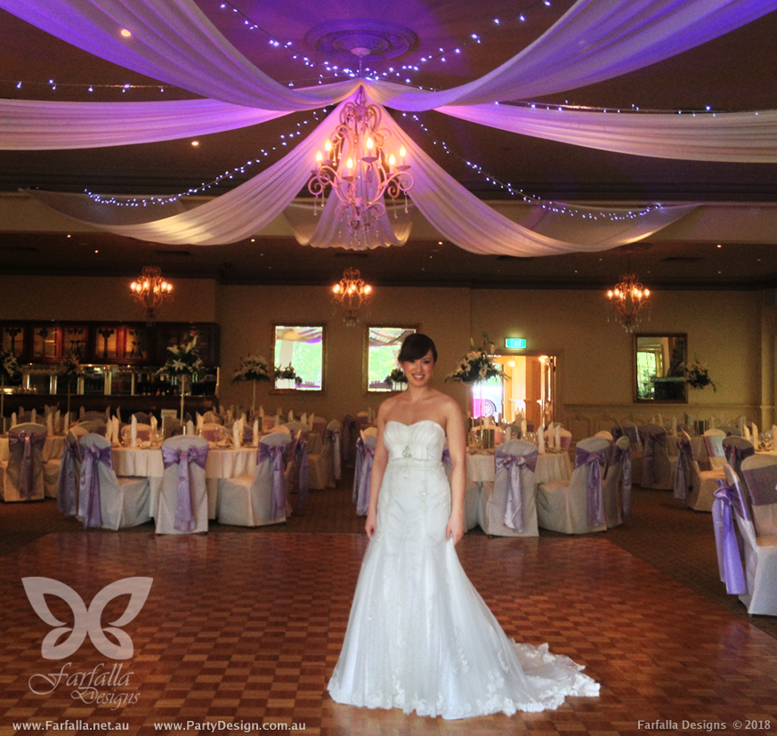 Photo 30.  <b>Ceiling Draping with Fairy Lights</b>