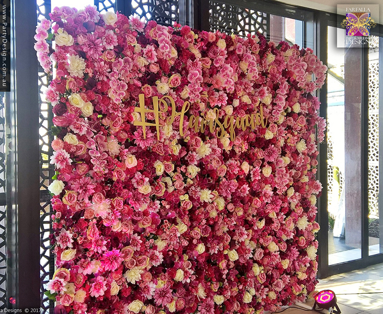 Photo 48.  <b>Hot Pink Flower Wall</b>