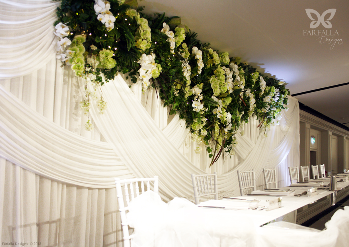 Photo 34.  <b>White Backdrop with Greenery</b>